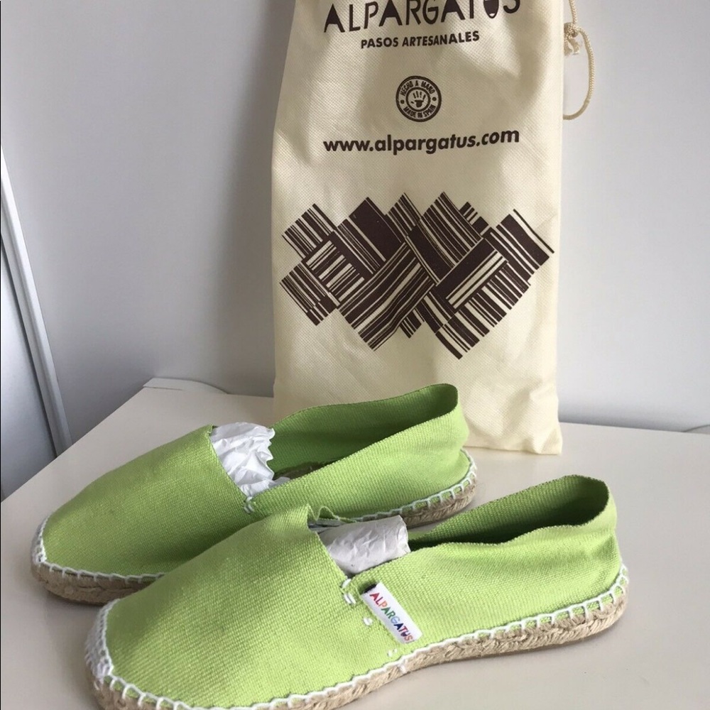 Lime Green Espadrilles, Made in Spain